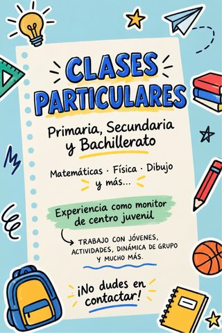 CLASES PARTICULARES PRIMARIA Y ESO ZONA BENIMACLET