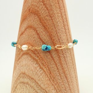 Pulsera Perlas Oro 18K; 18cm; 2,44g.