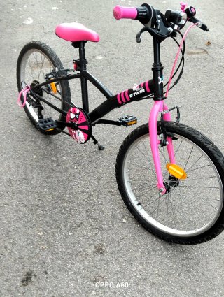Bicicleta Infantil Btwin Negra y Rosa