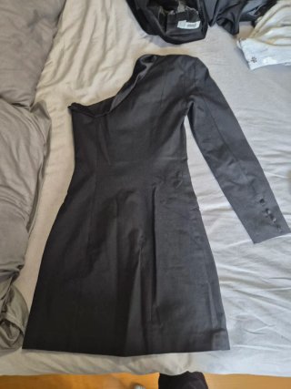 Vestido Blazer Negro Asimétrico Zara