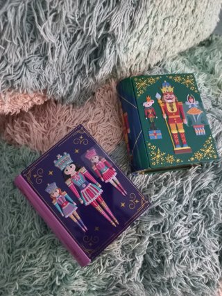 Lote 2 cajas metálicas Libro Cascanueces Navidad