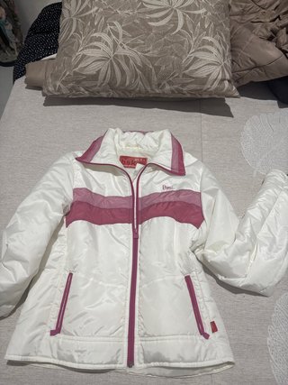 Cazadora BSK blanca y rosa talla L