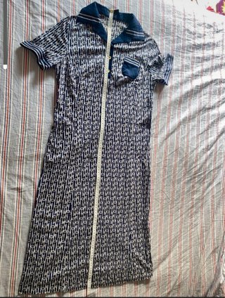 Vestido marinero azul vintage