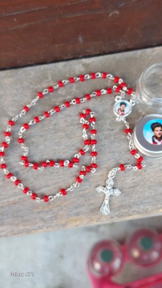Rosario mini S. Carlo Acutis, collar.