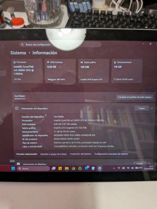 Surface Go 2 Plateada 8GB con lápiz