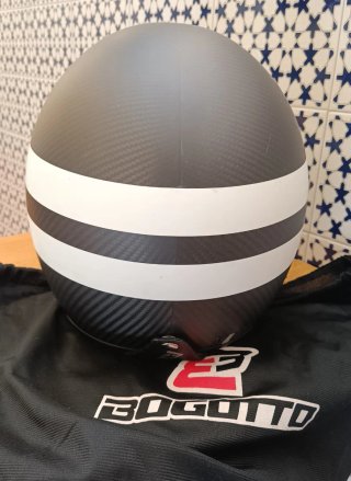 Casco Moto Bogotto Negro y Blanco