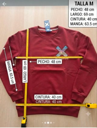 Sudadera Blue Banana burdeos con parche X