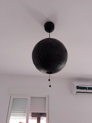 2 Lámparas de Techo Esféricas Negras