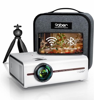 Proyector Yaber Blanco con Trípode y Bolsa