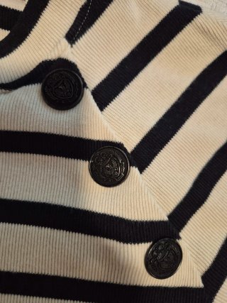 Jersey Massimo Dutti Rayas. Beige/Negro