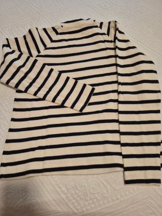 Jersey Massimo Dutti Rayas. Beige/Negro
