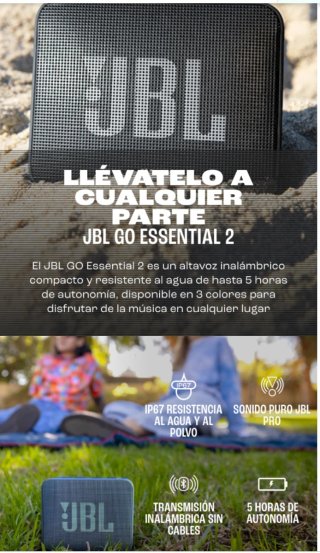 Altavoz JBL GO Essential 2 Rojo Precintado