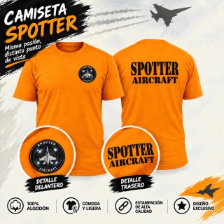 Camiseta Spotter Aircraft Naranja