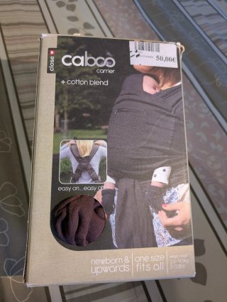 Mochila-fular portabebés Caboo + Cotton Blend