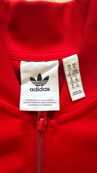 Chaqueta Adidas Originals Roja Cremallera