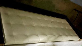 Cabecero Cama Doble Polipiel y Madera