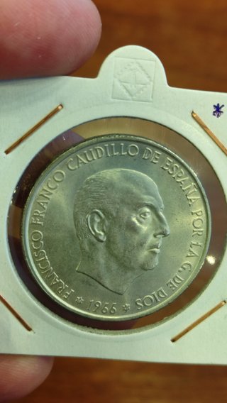 Moneda Franco 1966 *67 Plata 800 inversión