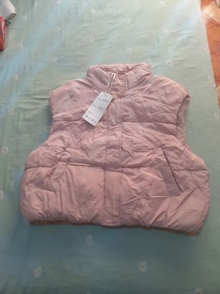 Chaleco acolchado rosa talla XXL