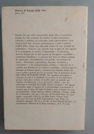 Historia de Europa desde 1870 - James Joll