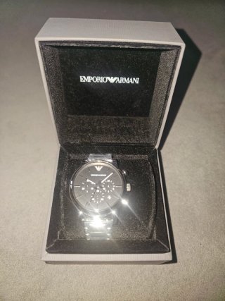 Reloj Emporio Armani Negro y Plateado