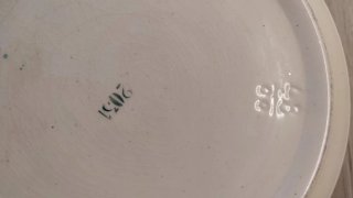 Conjunto de loza para lavabo. Antiguo