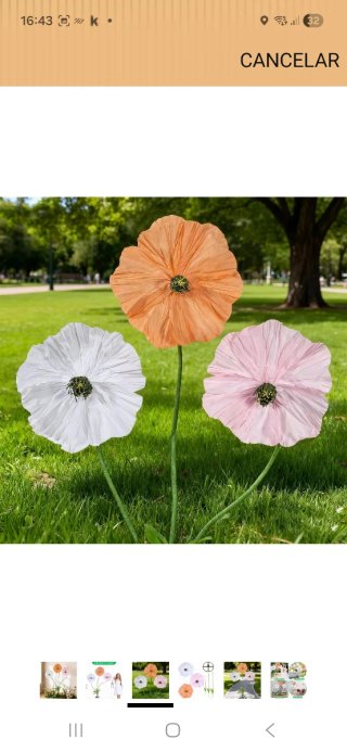 Flores gigantes decorativas