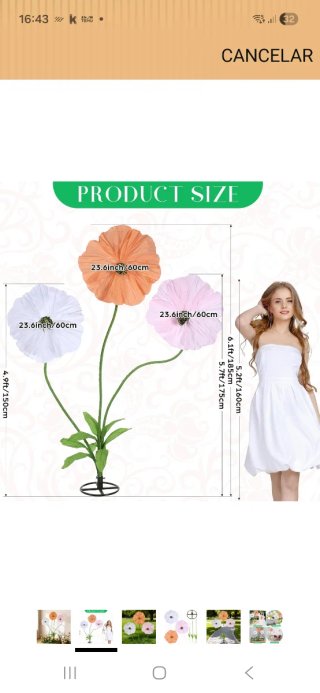 Flores gigantes decorativas