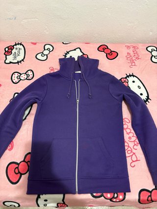 Sudadera con Cremallera Morada