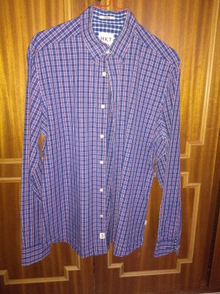 Camisa HKT de Cuadros Azul Talla M