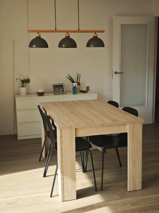 Mesa de comedor extensible madera.