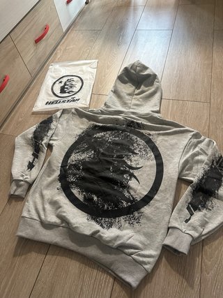 Sudadera Hellstar Gris con Estampado