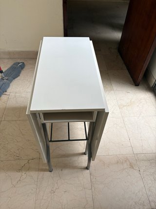 Mesa plegable blanca Ikea Långed
