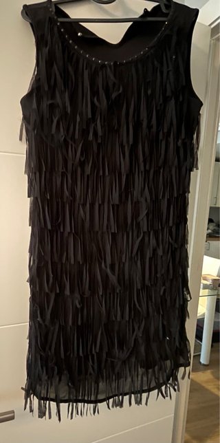 Vestido Negro de Flecos, envio solo con INPOST!!!