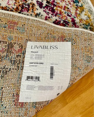 Alfombra Redonda Livabliss Harput 160x160cm