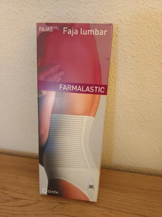 Faja Lumbar Farmalastic Beige/Blanco