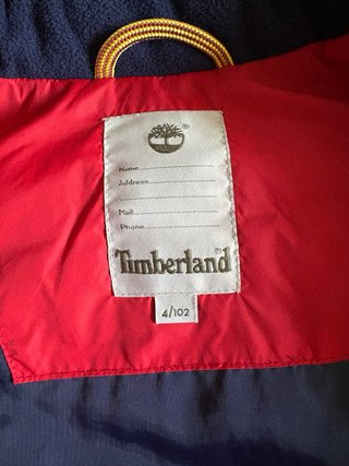 Gilet imbottito rosso Timberland bimbo