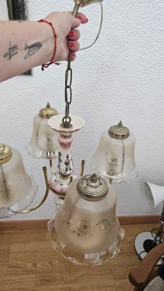 Lámpara de techo con 4 plafones