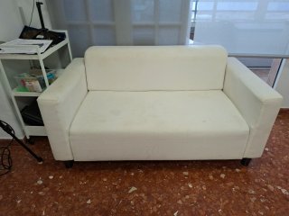 Sofá de 2 plazas blanco