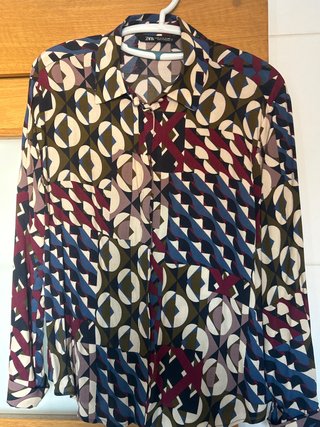 Camisa Mujer Zara Estampada Talla M