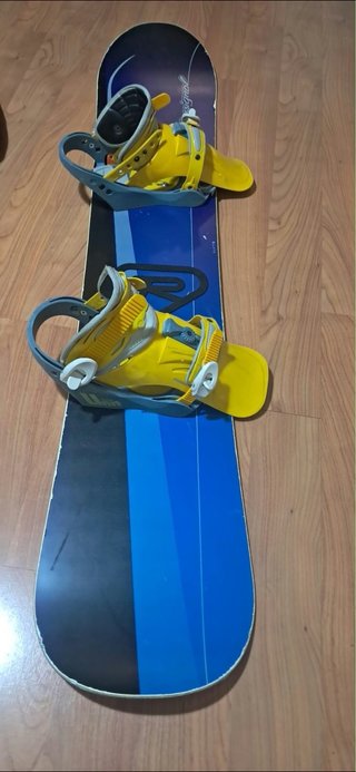 Tabla de Snowboard con Fijaciones y Funda