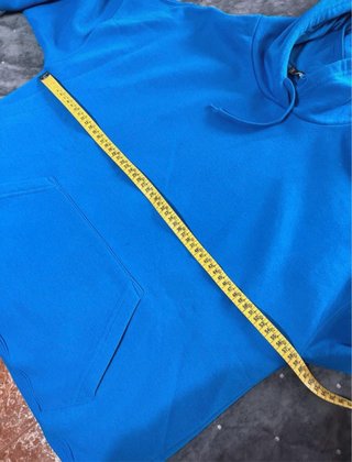 Sudadera con capucha azul unisex