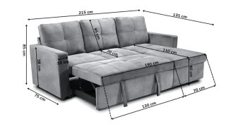 Sofá Cama Beige con Arcón