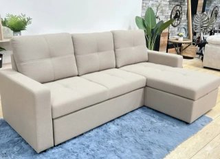 Sofá Cama Beige con Arcón