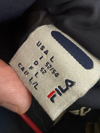 Plumas Fila Azul y Blanco Talla L