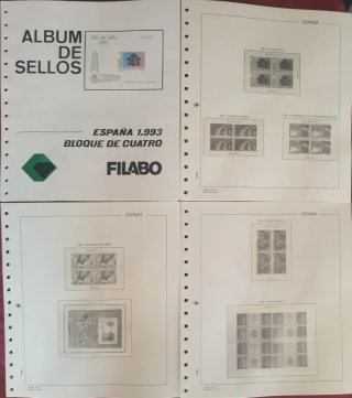 Hojas FILABO España Bloque 4 1993