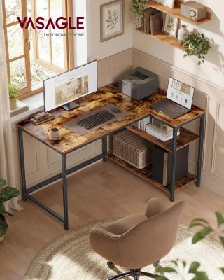 Mesa Escritorio en L Ordenador VASAGLE LWD135KD01