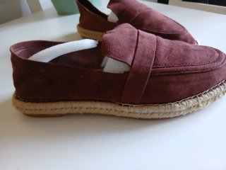 Alpargatas de esparto granates