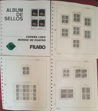 Hojas FILABO Bloque 4 España 1994 Sellos