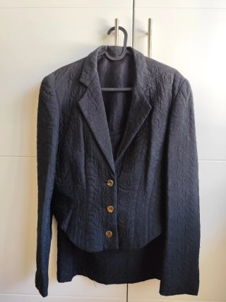 Traje de Chaqueta y Falda Negro Talla L