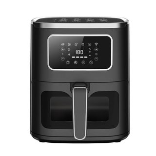 FREIDORA SIN ACEITE NEGRA DIGITAL 5L CON VENTANA